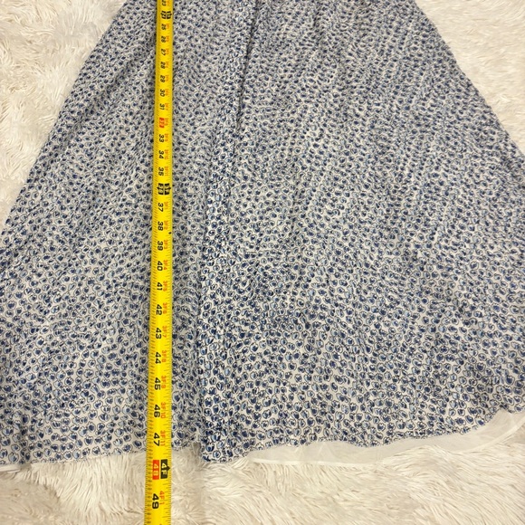 Band of Outsiders Scribble Flower Silk Flutter Sleeve Shirt Dress - Picture 3 of 12